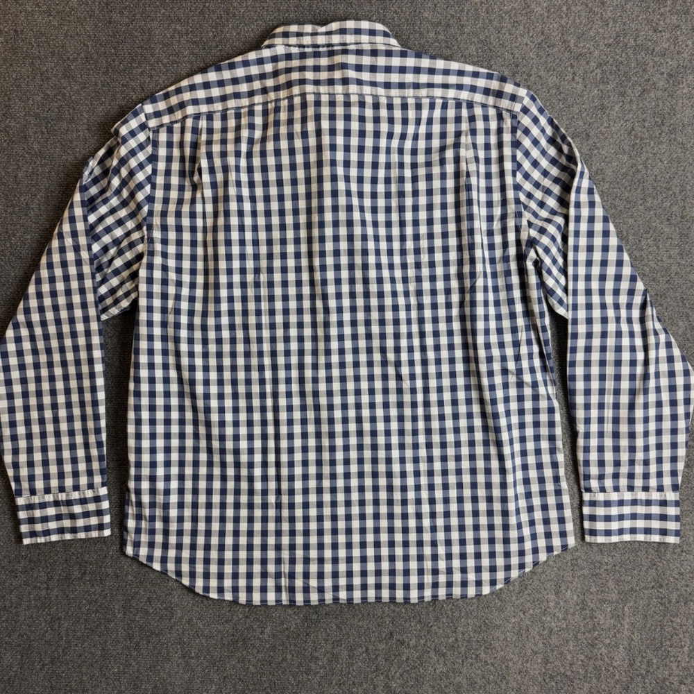 NWT J Crew Performance Shirt Men's XXL 2XL Blue Gingham Slim Untucked Preppy - Picture 5 of 8